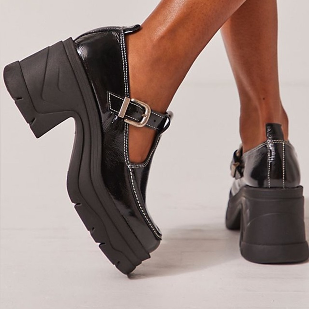 Free People Black Platform Shoes